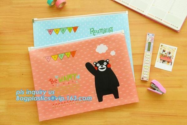 Underwear Bra Packaging Bag With Slider Zipper Ring Holder, creative stationery pvc plastic bag with slider, slider zipp