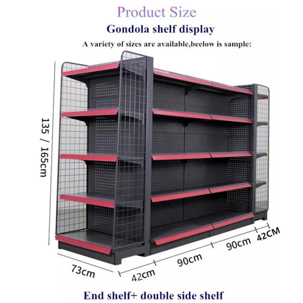 400kg 90CM Supermarket Shelf Rack Heavy Duty Steel Storage Shelves OEM