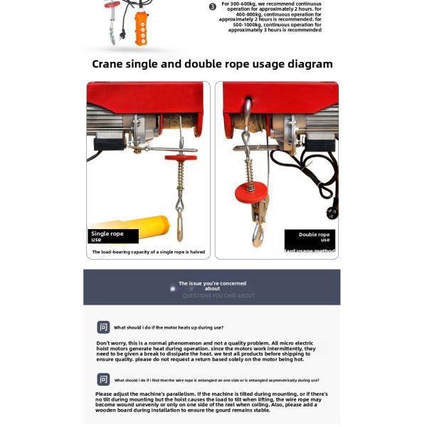 Electric Chain Hoist with 0.5 Ton Load Capacity and 220V Voltage for Gantry Crane Lifting Machine