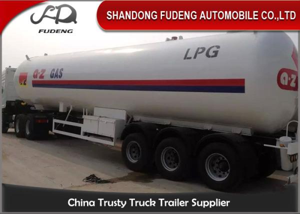 55 Cubic LPG Tank Trailer  Medium Pressure Round Shape Steel Tank Body
