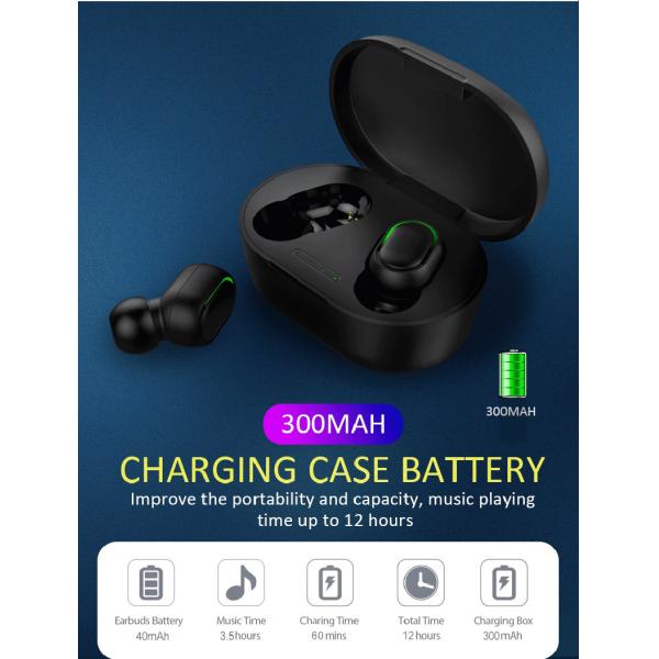 Wireless Earphone In Ear TWS Stereo Gaming Earbuds Bluetooth 5.0 Waterproof IPX-5 with 1-3 Hours Battery Charging Time