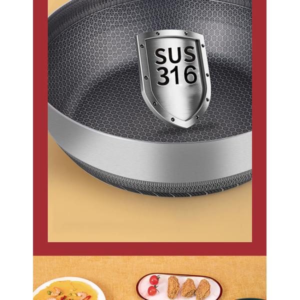 Good Quality Triply Stainless Steel Cooking Pan Induction Cooker Fry Pan Nonstick Frying Pans
