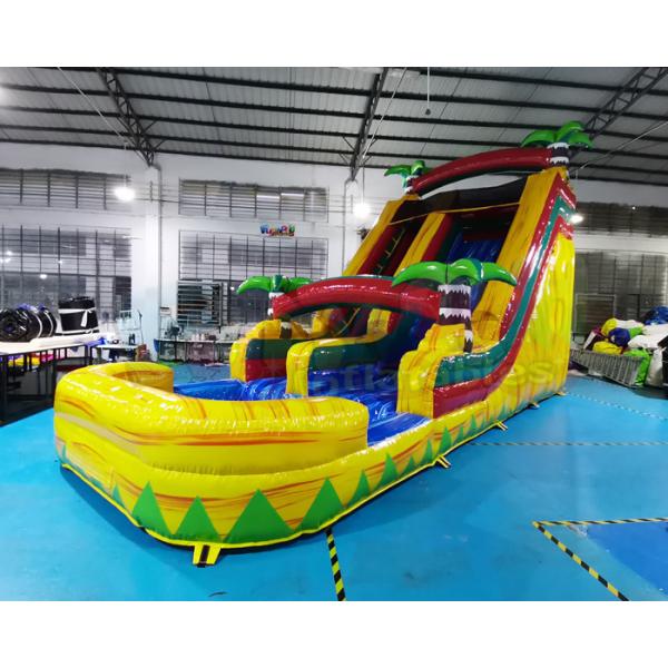 Водные горки дома прыжка ODM скача раздувные с бассейном