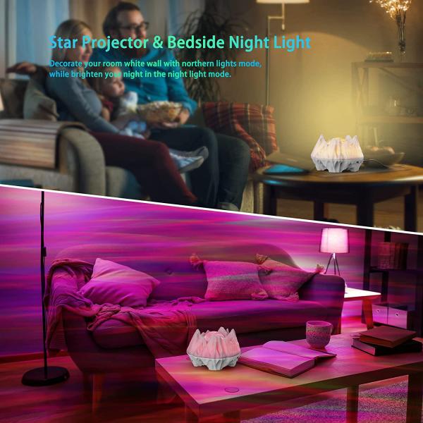 New Aurora Star Projector 3 in 1 Galaxy Night Light Projector Wireless Music Speaker for Kids Baby Teen Adults