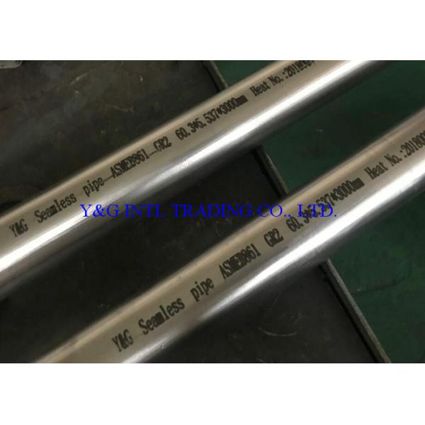 Seamless Cold Drawn Titanium Alloy Tube Titanium Gr . 2 Pipe OD 60.3 mm