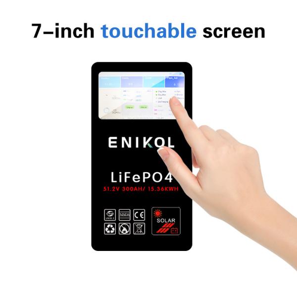 Rechargeable Lithium 300Ah 15KWh Wall Mounted LiFePO4 Battery Pack Built In BMS