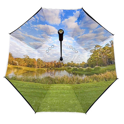 Corporate Branded All Over Printed Golf Umbrellas 135cm Diameter 100cm Length
