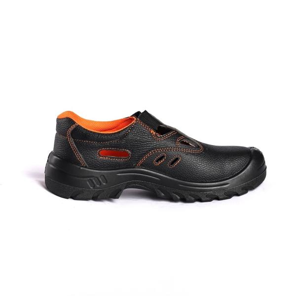 Slip Resistant Leather Mesh Steel Toe Lace up Closure Unise Low Cut Work Boots Safety Shoes
