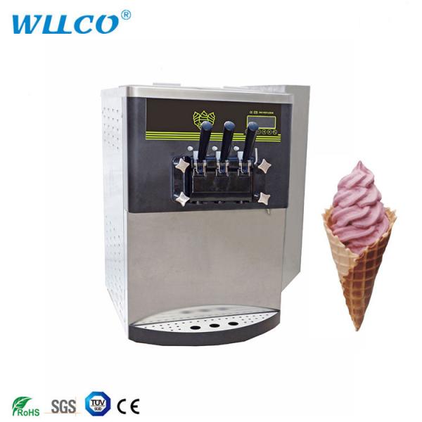 China 220V/380V Counter Top 3 Nozzles Frozen Yogurt Soft Ice Cream Machine