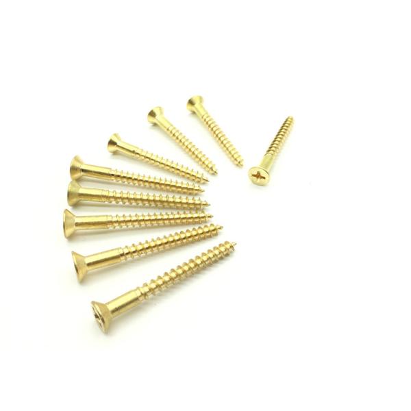 DIN7997 Brass Cross Recessed Countersunk Head Wodd Screws Flat Head Wood Screws