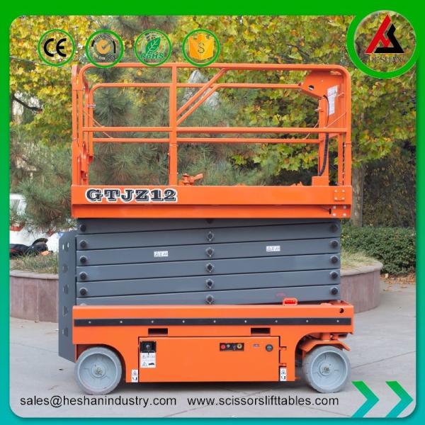 300kg Electric Mobile Scissor Lift Platform Motorized Self Propelled Scissor Lift