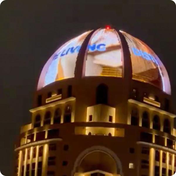 Полноцветный светодиодный сетевой экран большой площади IP68 DMX512 HD Энергосберегающий OEM