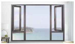 Thermal Break Aluminum Casement Windows , Anodized Wooden Double Glazed Windows