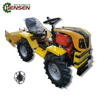 Trator de jardim 4WD diesel amarelo Trator de jardim 4x4 mini