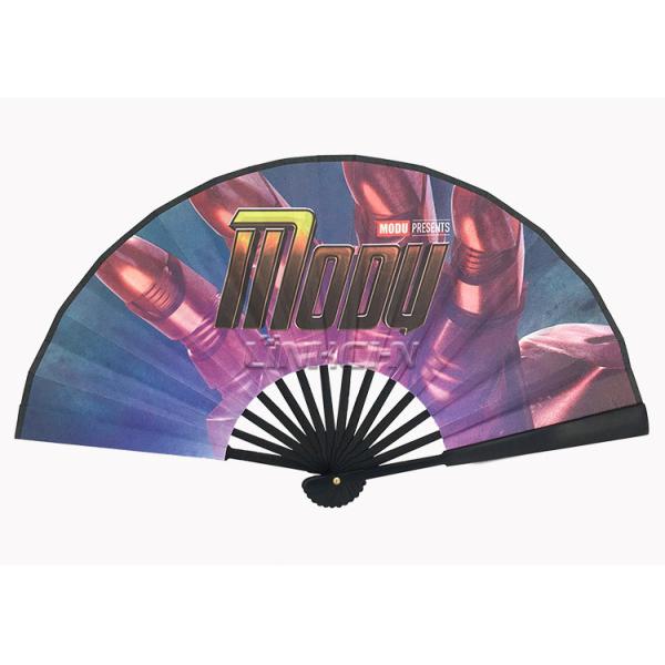 Promotional Hand Held Folding Fan with Custom Double Side Printed