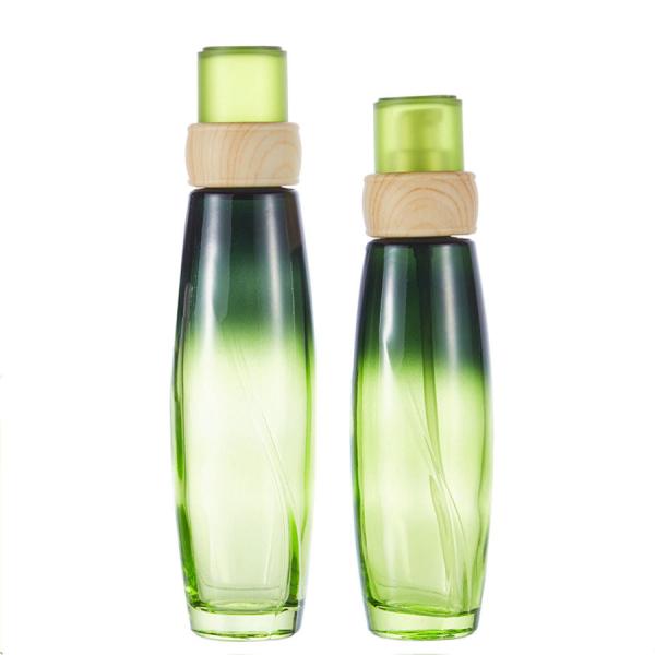 120ml 50g Green Essential Oil Bottles Lotion Glass Containers For Cosmetics 24/400