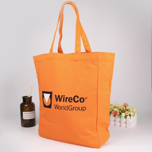 Organic Canvas Cotton Cloth Printed Reusable Shopping Bags With Logos For Advertisement