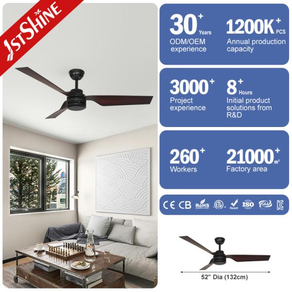 15cm Suspender Length AC Motor Remote Control Ceiling Fans Without Lights 1stshine Top