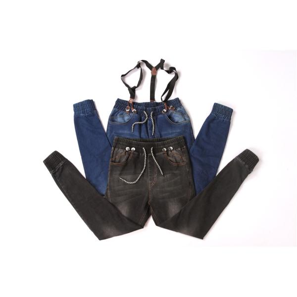 Stockpapa Men's Denim Joggers Pants With Detachable Braces