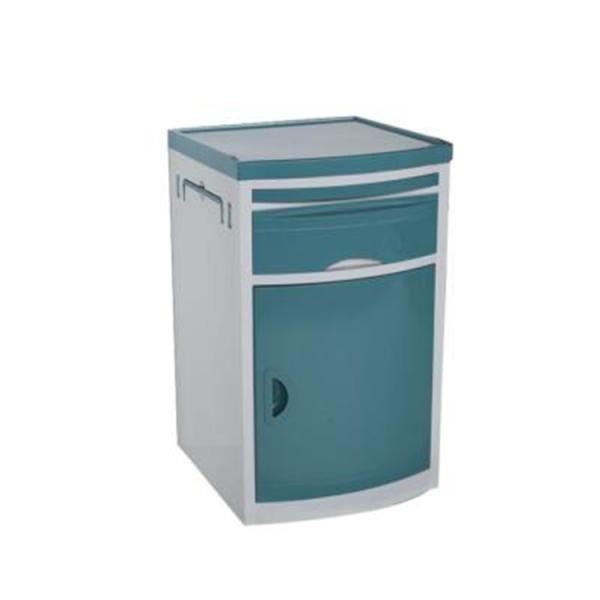 Plastic Lightweight Hospital Bedside Cabinet On Wheels