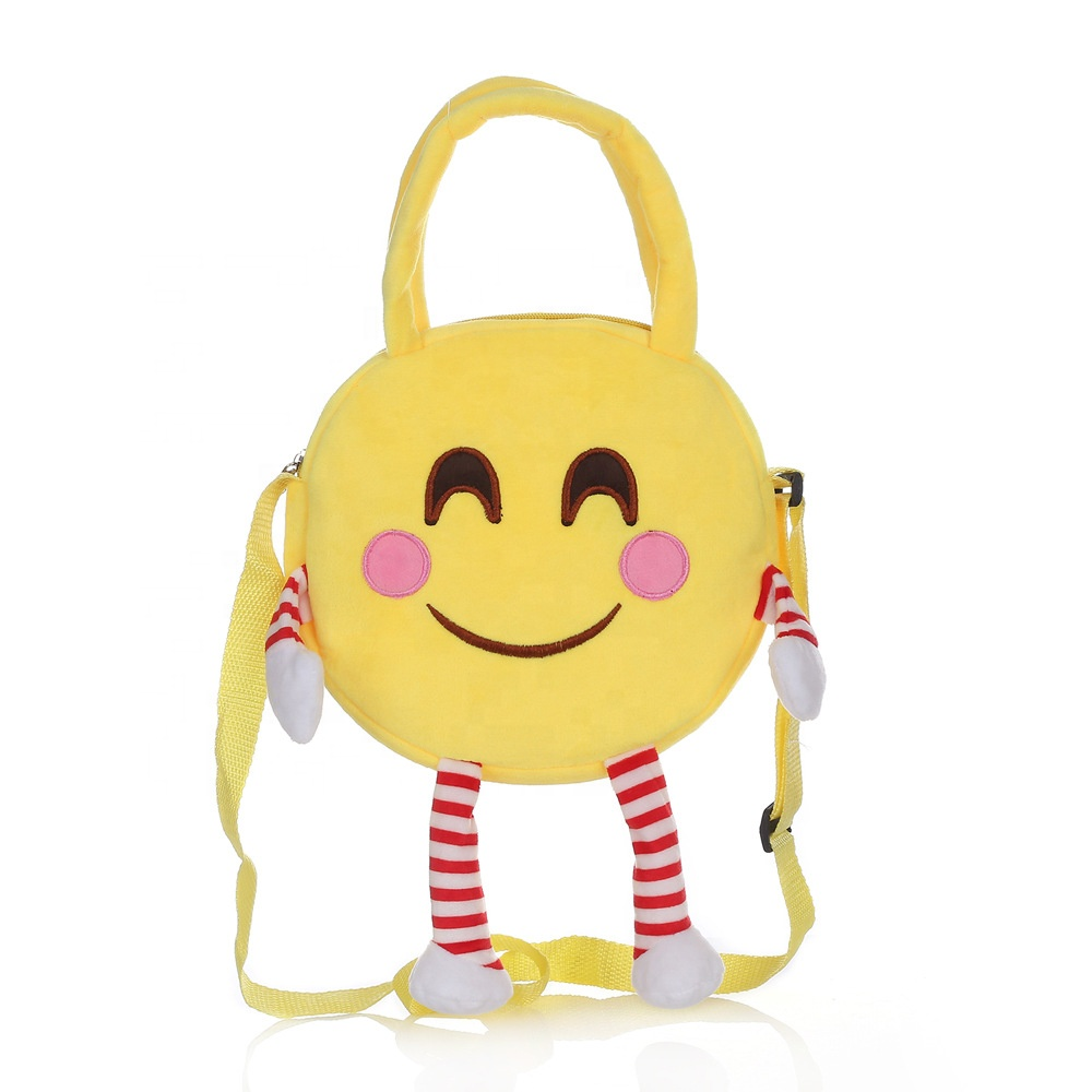 Рюкзак плюша Emoji машины Washable с хлопком PP заполнил