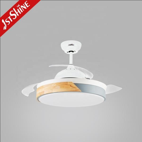 Suporte Dimmer 220V Ventilador de teto de lâmina oculta com iluminação de candelabro 42 Tamanho da lâmina