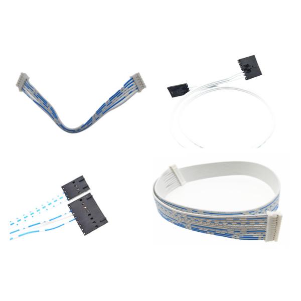 Single Ended 2 Pole White Ribbon With JST PH2.0 Connector With 2468 24awg Flat Cable