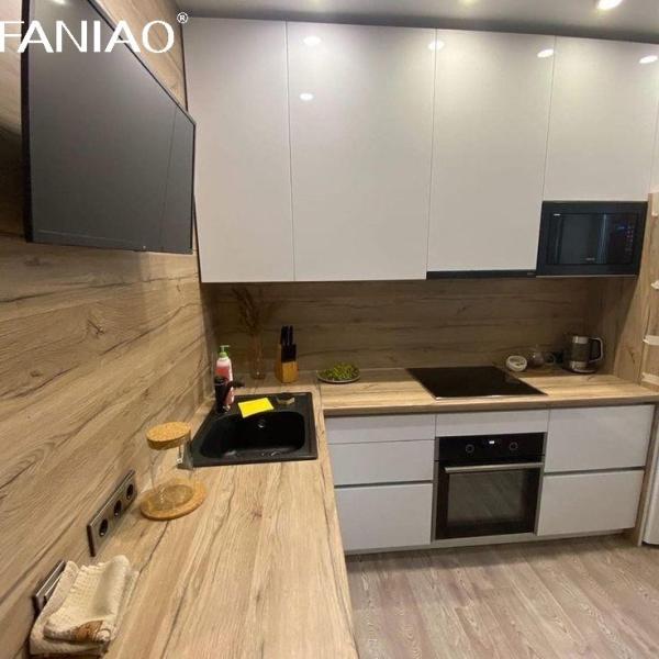Квартирные кухонные шкафы для маленьких помещений Меламин гостиничный номер Малые кухонные шкафы для строителей