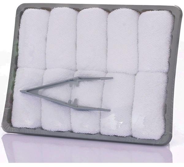 25*25cm Logo White Airplane Cotton Pallet Towel Antipilling and Wrinkle Fade Easy Care