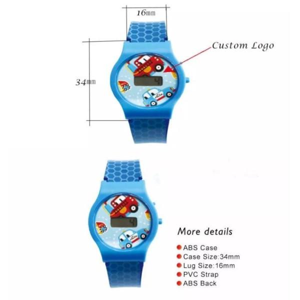 Дети цифров 3ATM мультфильма водоустойчивые наблюдают вокруг водоустойчивой пластмассы