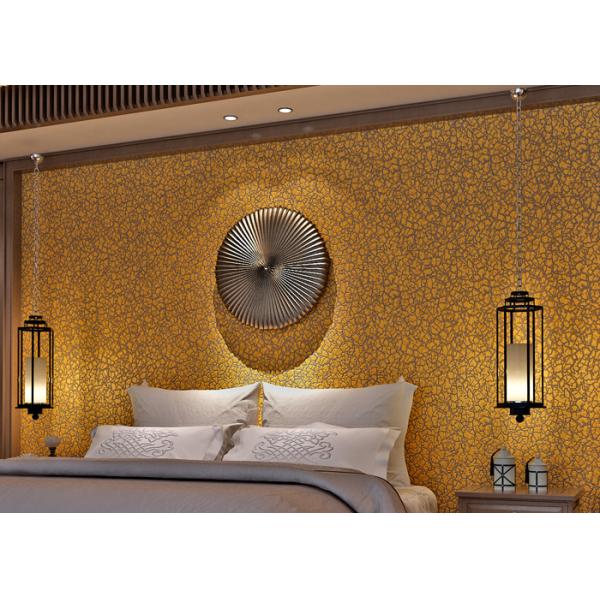 Soundproof Bronzing Modern Removable Wallpaper With Crevasse Crack Pattern