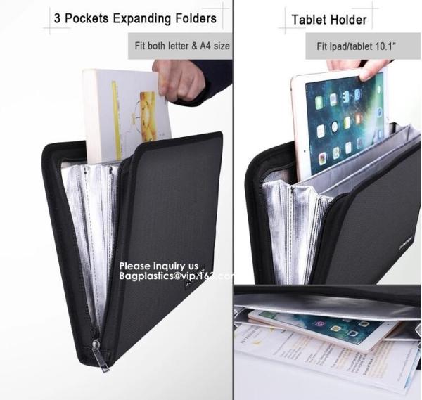 waterproof and fireproof resistant document bag,Lock Box Bag For Documents Money & Office Files Freproof Safe Bag with L