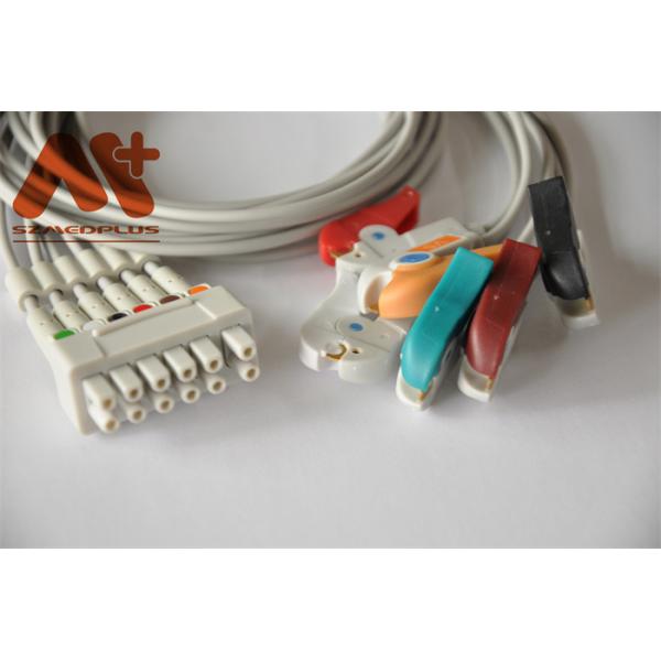 GE Marquette Holter Cable ECG Telemetry Leadwire 421932-001 6 Lead Clip