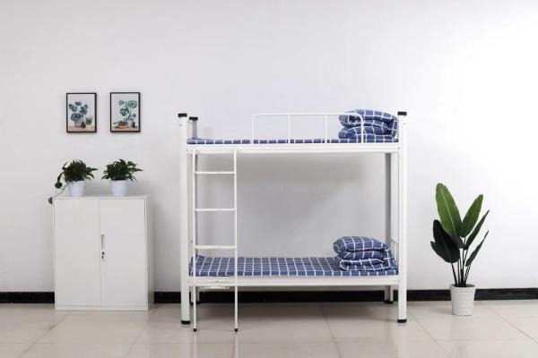 School Furniture White Screwless Students Metal Double Metal Bunk Bed