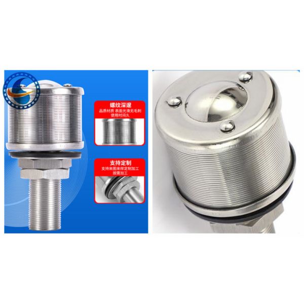 Aisi 304 Filter Dia 53mm Wedge Wire Nozzle For Resin Control