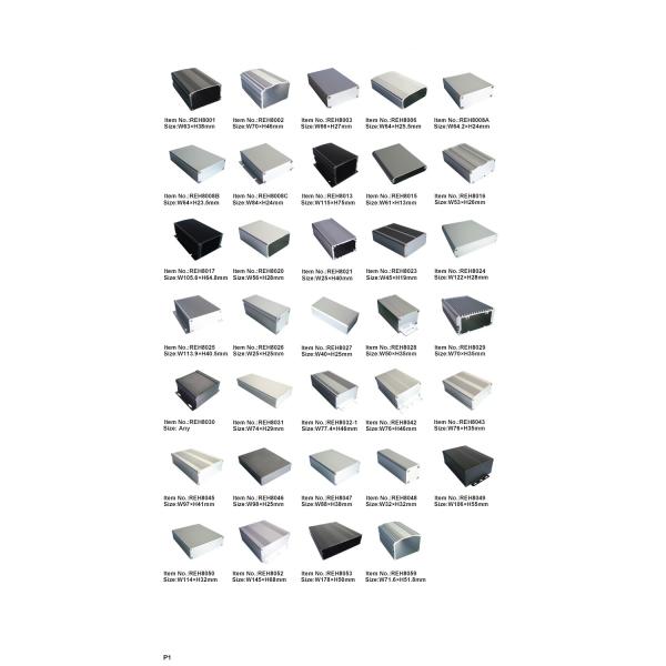 W122mm x H45mm Led Driver Aluminum Extrusion Enclosure / Extruded Aluminum Housing