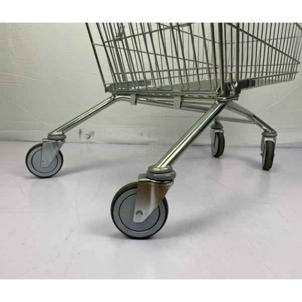 Стиль вагонетки голубого пластикового супермаркета частей ходя по магазинам изготовленный на заказ европейский с 4 колесами и замком PU