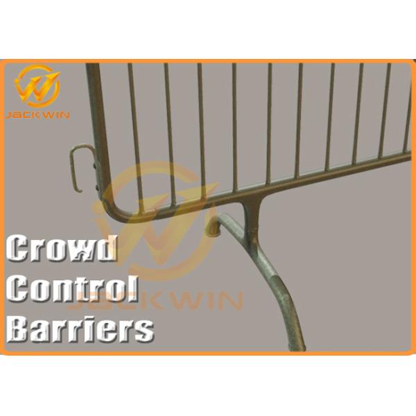 Portable Temporary Safety Fence Galvanized Bridge Feet Metal Crowd Control Barrier