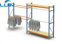 O metal claro revestido do dever do pó veste a cremalheira, cremalheiras comerciais de aço da roupa