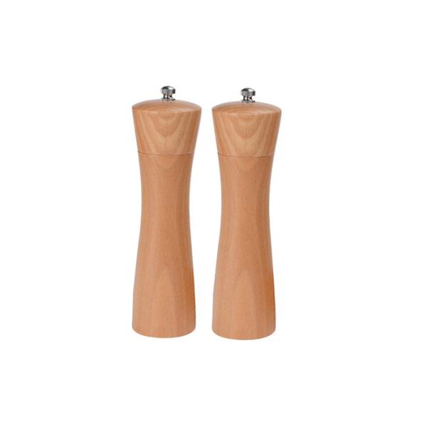 Food Grade Bamboo Wooden Salt & Pepper Mills Natural Color No Microwave