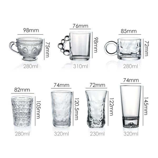 330 мл 200 мл рельефное стекло Tumbler Highball Glass