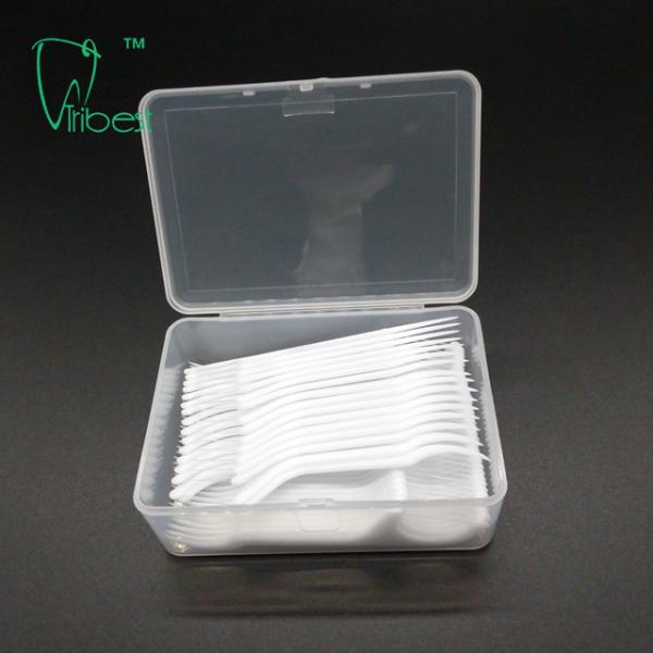Disposable Dental Floss Toothpick , Nylon PTFE Dental Floss Sticks For Braces