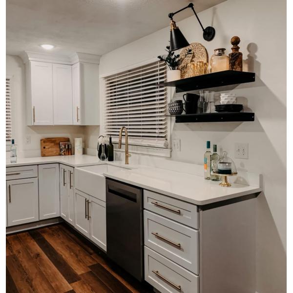 Стеновой организатор В форме буквы L белый металлический плавучий полк