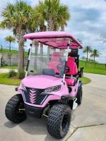 Spacieux revêtu de poudre personnalisable MacPherson Suspension indépendante 4 places Golf Cart Avec une portée de 80 à 90 km