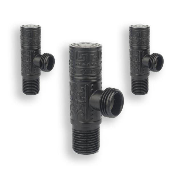 Wholesale New Design Brass Cartrid Triangle Valve Black Wash Basin Angle Valve Bathroom Toilet Faucet Accessories Hot-Selling