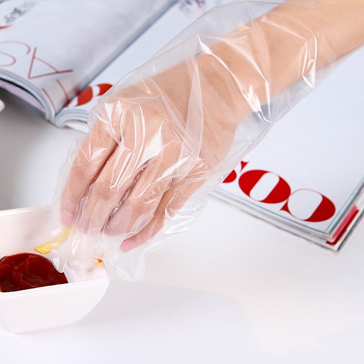 Ambidextrous High Density Polyethylene Gloves Kitchen Use Plastic Disposable Gloves