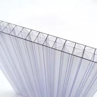 16mm-32mm X structure feuille de polycarbonate multipartie revêtement UV plastique clair feuille de polycarbonate multipartie