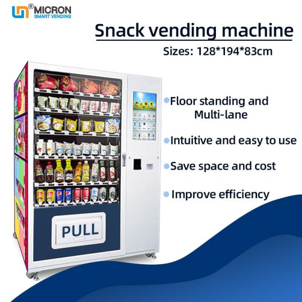 110-220V/50-60HZ Self Service Vending Machines W1280mm*D830mm*H1930mm Defogging Glass Door