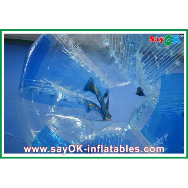 игр спортов PVC 0.8mm шарика раздувных, прозрачного/голубого бампера
