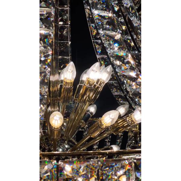 Italie K9 Chambre principale de luxe lumière cristalline Villa de vie Escalier duplex Princesse Salle d'exposition Décoration